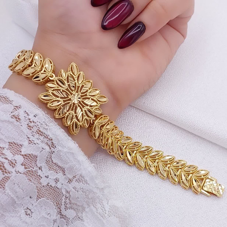 دستبند طرح طلا گندمی جدید