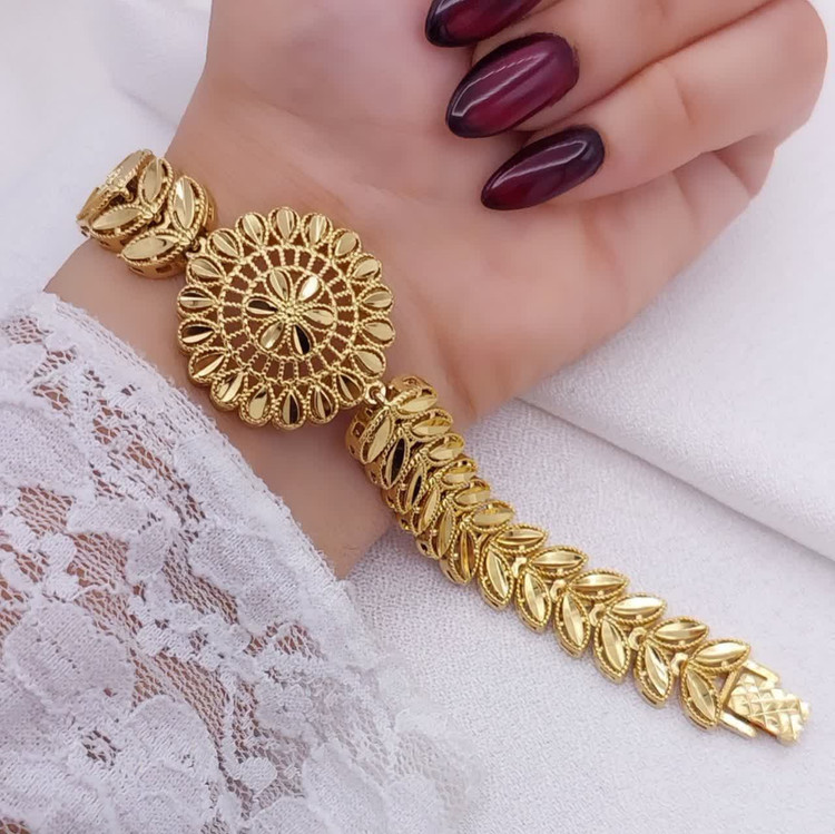 دستبند طرح طلا گندمی جدید