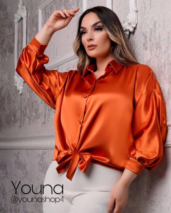 شومیز ساتن گلبهار