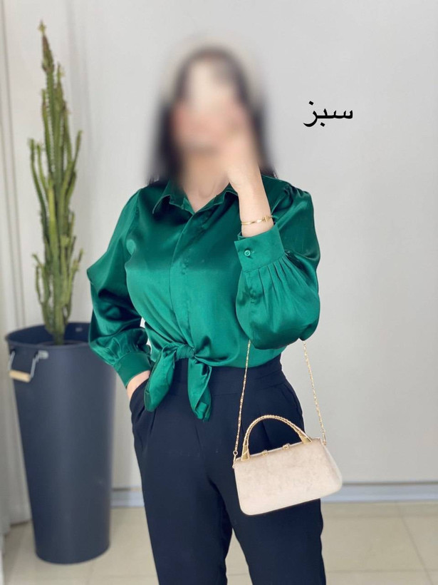 شومیز ساتن گلبهار